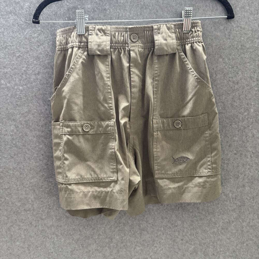 AFTCO Men's Fishing Shorts Size 30 Khaki Brown 5.5" Inseam